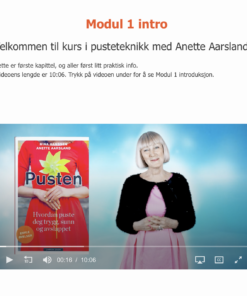 Kurs i pusteteknikk med Anette Aarsland, skjermbilde fra video, modul 1 intro